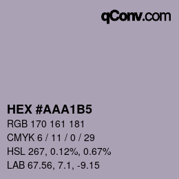 Color code: HEX #AAA1B5 | qconv.com