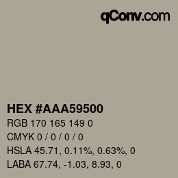 颜色代码: HEX #AAA59500 | qconv.com