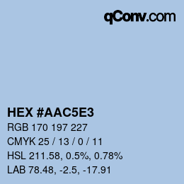 Color code: HEX #AAC5E3 | qconv.com