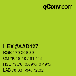 カラーコード: HEX #AAD127 | qconv.com