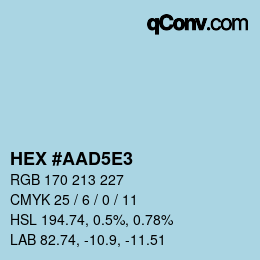 Color code: HEX #AAD5E3 | qconv.com