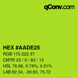 Color code: HEX #AADE25 | qconv.com