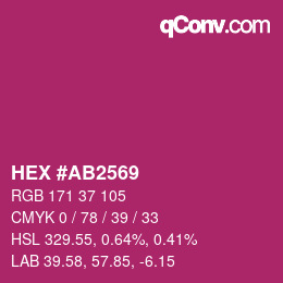カラーコード: HEX #AB2569 | qconv.com