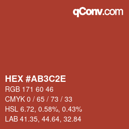 Color code: HEX #AB3C2E | qconv.com