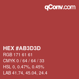 Color code: HEX #AB3D3D | qconv.com