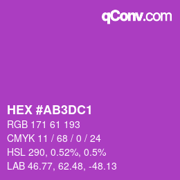 Color code: HEX #AB3DC1 | qconv.com