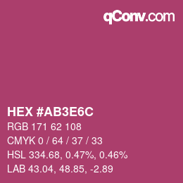 Color code: HEX #AB3E6C | qconv.com