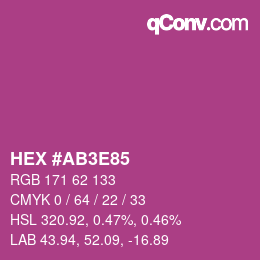 Color code: HEX #AB3E85 | qconv.com