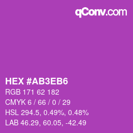Color code: HEX #AB3EB6 | qconv.com