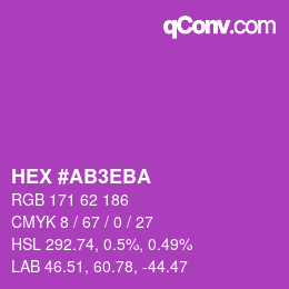 Color code: HEX #AB3EBA | qconv.com