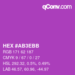 Color code: HEX #AB3EBB | qconv.com