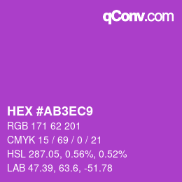 Color code: HEX #AB3EC9 | qconv.com