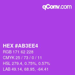 カラーコード: HEX #AB3EE4 | qconv.com
