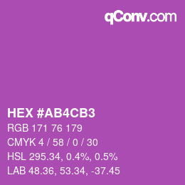 Color code: HEX #AB4CB3 | qconv.com