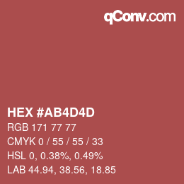 Color code: HEX #AB4D4D | qconv.com