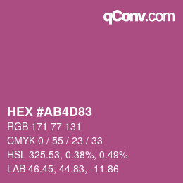 Color code: HEX #AB4D83 | qconv.com