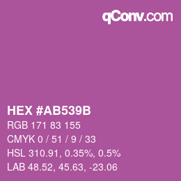 Color code: HEX #AB539B | qconv.com