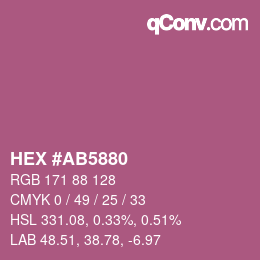 Color code: HEX #AB5880 | qconv.com