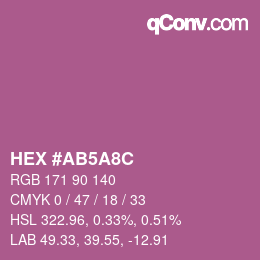 Código de color: HEX #AB5A8C | qconv.com