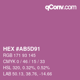Farbcode: HEX #AB5D91 | qconv.com