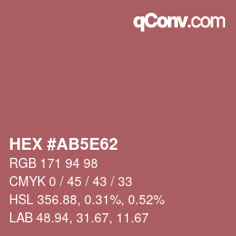 Color code: HEX #AB5E62 | qconv.com
