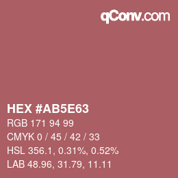 Color code: HEX #AB5E63 | qconv.com