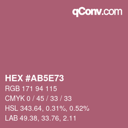 Color code: HEX #AB5E73 | qconv.com