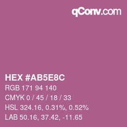 颜色代码: HEX #AB5E8C | qconv.com