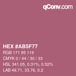 Farbcode: HEX #AB5F77 | qconv.com