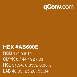 Color code: HEX #AB600E | qconv.com
