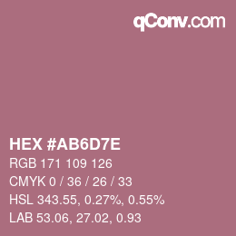 Color code: HEX #AB6D7E | qconv.com