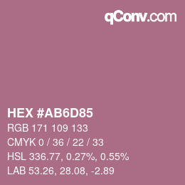 Código de color: HEX #AB6D85 | qconv.com