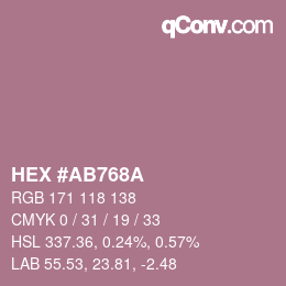 Color code: HEX #AB768A | qconv.com