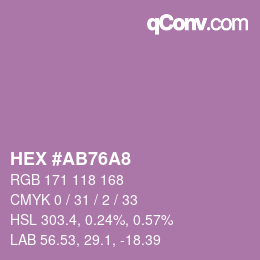 Color code: HEX #AB76A8 | qconv.com