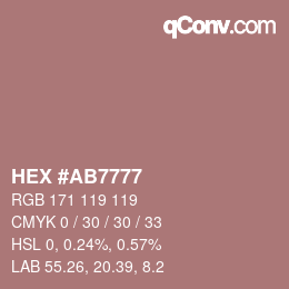 Color code: HEX #AB7777 | qconv.com