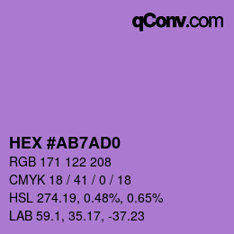 カラーコード: HEX #AB7AD0 | qconv.com