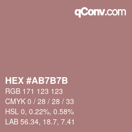 Color code: HEX #AB7B7B | qconv.com