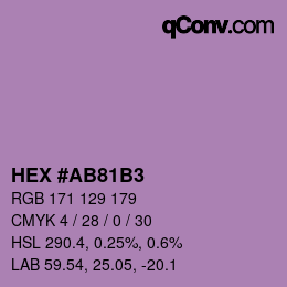 Color code: HEX #AB81B3 | qconv.com