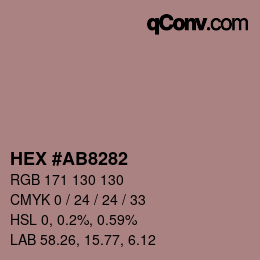 Farbcode: HEX #AB8282 | qconv.com