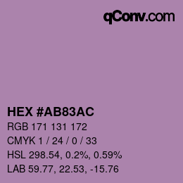 Color code: HEX #AB83AC | qconv.com