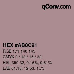 Color code: HEX #AB8C91 | qconv.com