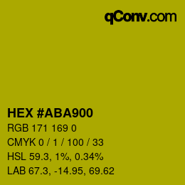 Color code: HEX #ABA900 | qconv.com