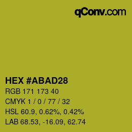 Color code: HEX #ABAD28 | qconv.com