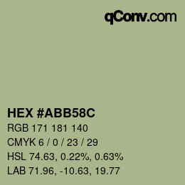 颜色代码: HEX #ABB58C | qconv.com