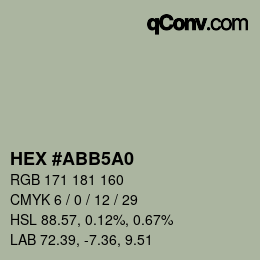 Color code: HEX #ABB5A0 | qconv.com