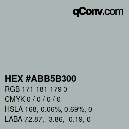 Color code: HEX #ABB5B300 | qconv.com