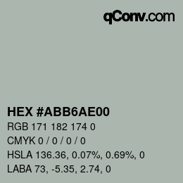 Color code: HEX #ABB6AE00 | qconv.com