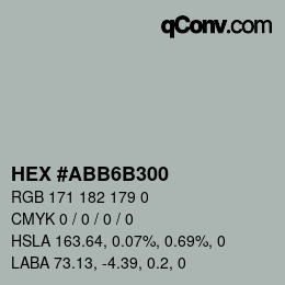 Color code: HEX #ABB6B300 | qconv.com