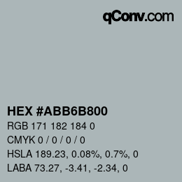 Color code: HEX #ABB6B800 | qconv.com