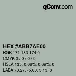 Color code: HEX #ABB7AE00 | qconv.com